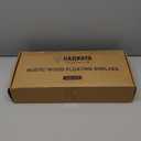 Harwaya Floating Book Shelves for Wall Set of 3, 17 x 8 Inch Deep Wooden Wall Bookshelf for Bedroom Office, Rustic Wood Hanging Wall Shelves for Living Room Kitchen (Dark Brown)