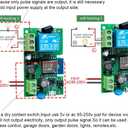 Generic Tuya 1 Channel WiFi Wireless Switch USB 5V/AC 85-250V Momentary Inching Self-Locking Relay Module,Home Automationg,Compatible with Alexa Goolge Home, White, SHQY028
