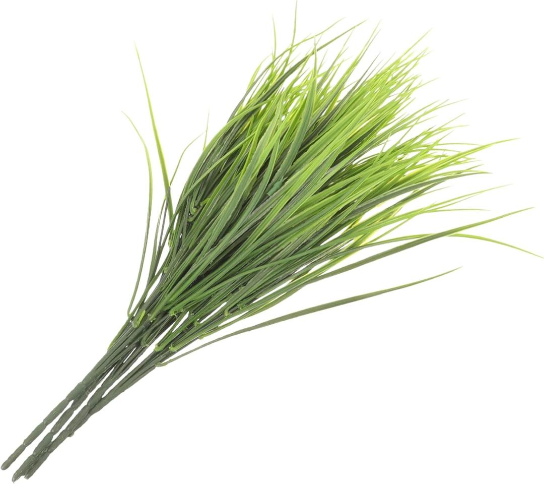 Luxshiny Synthetic Grass Fake Landscaping Plants 4pcs Artificial Plant Fake Grass Mat Decor