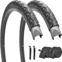 SIMEIQI Pair of 26"x1.75" Bike Tires with or Without Inner Tubes for 26x1.5/ 26x1.75/26x1.95“ Replacement Tire for Hybrid City Road Commuter Bicycles