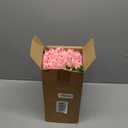 Janinka 100pcs Artificial Tulip Flowers Fake PU Tulips Faux Latex Bouquet Flower Centerpieces Arrangement Floral for Mother Day Wedding Spring Decorations (Light Pink)