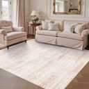 Latte&Fog 5x7 Washable Pink Rug for Girls Bedroom, Vintage Cute Soft Area Rugs for Nursery Room,Kids Room,Living Room,Dorm, Non Slip Low Pile Floral Carpets for Classroom,Playroom,Kitchen Dining Room