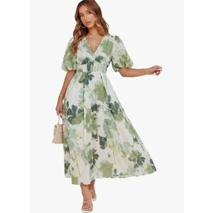 Sissyaki Women's Floral Maxi Dress 2026 Summer Spring Wedding Guest Dress, Size M