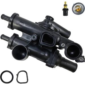 Thermostat Housing Assembly Kit with Sensor | Fit for Chrysler 200 Sebring, Dodge Avenger Caliber Journey, Jeep Compass Patriot | OE# 68003582AB 902-319 4884571AB 55111016AD