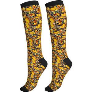 Compression Socks Knee High Support Socks Women Circulation Stockings for Athletic Running Cycling Flying
