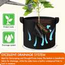 Gardzen 6-Pack 20 Gallon Grow Bags, 500G Thickened Aeration Fabric Pots with Handles, Heavy Duty Cloth Pots for Plants