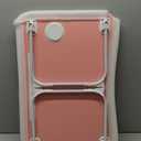 ZEAPTAC Laptop Bed Desk, Foldable Lap Desk, Portable Lap Table, Laptop Stand with Cup Holder & Tablet Slot & Lifting Handle for Working Writing Drawing & Eating - Pink