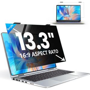 Laptop Privacy Screen 13.3 inch, 9H Hanging Privacy Screen for Laptop for 16:9, Acrylic HD Eye Protection Anti Glare Blue Light Laptop Screen Privacy Filter