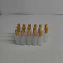 Roshtia 30 Pcs 3.4 oz Gold Glass Spray Bottle Clear Empty Bottles Small Refillable Reusable Perfume Containers with Fine Mist Sprayer Pump for Face Body Travel