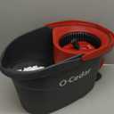 O-Cedar EasyWring Microfiber Spin Mop, Bucket Floor Cleaning System, Red, Gray, Standard