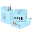 QZIIW USB C Wall Fast Charger Block, 100W 5-Port Type C Fast Charging Block