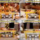 Frizoky Gold Rectangular Chafing Dishes, 44QT 4 Pack,  Gold 4 Large Pans