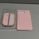 OLDZHU Pink Dockable Protective Case Cover Compatible with Nintendo Switch Joy-Con Controllers,with Glass Screen Protector and 4 Thumb Grips,Shock-Absorption and Anti-Scratch (Pink)