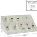 Mind Reader Cup and Condiment Station, Countertop Organizer, Coffee Bar, Kitchen, Stirrers, 17.875"L x 9.5"W x 6.625"H, White