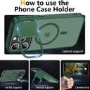 YFEMLAZ for iPhone 15 Pro Max Case(Built-in Invisible Kickstand) Heavy Duty MagneticCompatible with MagSafe Military-Grade Drop Protection,Translucent Matte for iPhone 15 Pro Max Case 6.7",Green