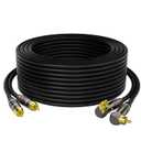 RCA Cable 10 FT, 90 Degree Right Angle 2RCA to 2RCA Stereo Audio Cable, Zinc Alloy Shell, Gold-Plated Plug, 2 RCA Audio Cord, for Home Theater, Subwoofer, HDTV, Amplifier, Hi-Fi System, Car, Speaker