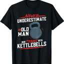 Kettlebell Workout Fitness Training Kettlebell T-Shirt, Black