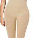 Nebility Seamless Shapewear Tummy Control High Waist Compression Leggings for Women Butt Lifting Shapewear Thigh Slimmer (Medium, Beige)