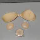 Invisible Strapless Sticky Bra Push up for Women, Ultra Adhesive Bra for Backless Dress, Cleavage Bra Lift Novelty Bras (B Cup, Light Beige) (Beige)