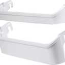 240338001 (TOP) and 240338101 (BOTTOM) Door Shelf Bin Racks Compatible with Frigidaire or Kenmore Refrigerator