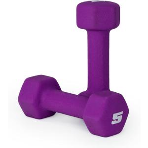 CAP Barbell Neoprene Dumbbell Weights Pairs & Sets | Multiple Colors (5 lb Pair)