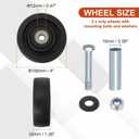 MECCANIXITY Push Cart Wheel Replacement,Nylon Shelf Plate Caster Wheels Bearings Repair Kits High-Temperature Resistance Wheel Only for Trailer Platform Trucks