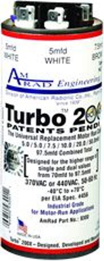 American Radionic Company Amrad Turbo 200X Universal Motor Run Capacitor, 97.5 Mfd