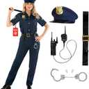 Morph Police Costume Women, Cop Costume Woman, Police Officer Outfit, Womens Cop Costumes, Halloween Costumes For Women Adult (X-Large)