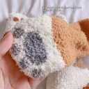 Cat Paw Socks for Women - Cute Warm Thick Winter Slipper Socks, Cozy Floor Sleep Socks for Women