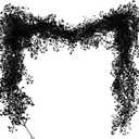 RECUTMS Black Vines Garland Artificial Hanging Plants Faux Ferns Plant Greenery Fake Leaves Ivy Garlands 2Pcs 5.6Ft for Halloween Thanksgiving Party Outdoor Indoor Garden Decor(Black)