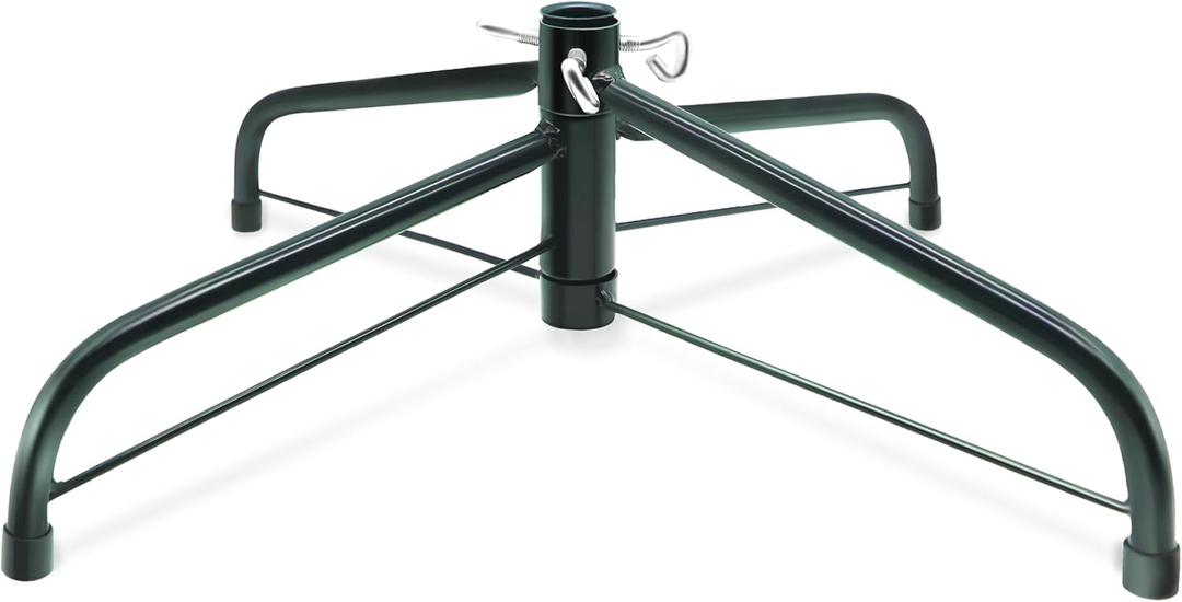 SYITCUN 16" Christmas Tree Stand for Artificial Trees, Foldable Metal Xmas Tree Stand, Replacement Fake Christmas Tree Holder Base for 2 ft to 7 ft Trees, Fits Tree Poles up to 0.86