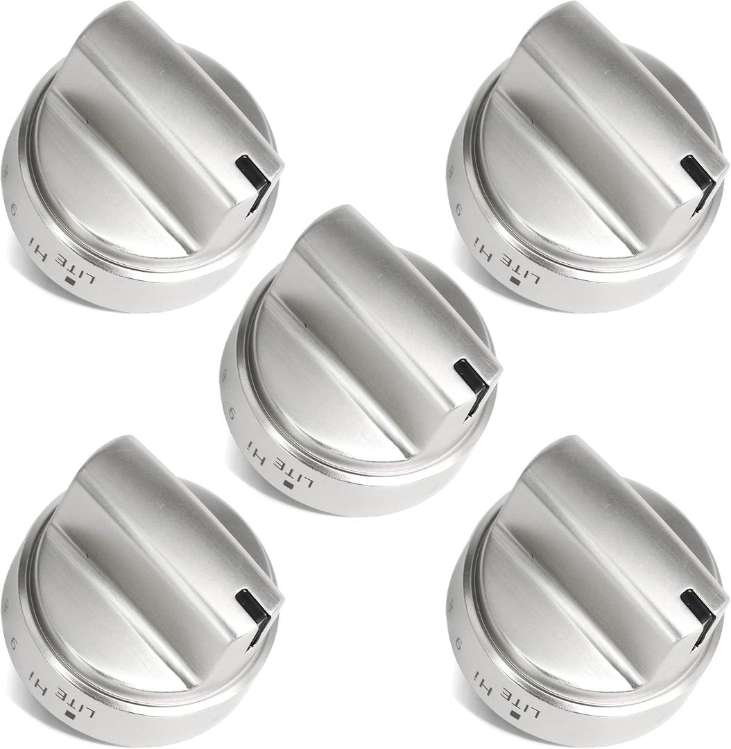 Upgraded Wb03x24818 Stove Knob Gas Oven Range Control Knob Assembly Compatible with GE Burner Accessories Replacements Part PS11729081 AP5989029（5PCS