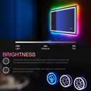 40x30 Inch RGB LED Bathroom Mirror with Lights, Color Changing RGB Backlit LED Mirror for Bathroom,Lighted Vanity Mirrors for Bathroom Wall, Dimmable, Anti-Fog (RGB Backlit+Front-Lit)