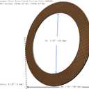 6649871 Clutch Friction Plate Linings Compatible With Bo-Me 444M 310 313 371 500 600 610 611 Skid Steer Loader Brakes Supplant 6502424 6512424 179706-327-BC1/BC2/BC1-A/BC2-A(2 Pcs)