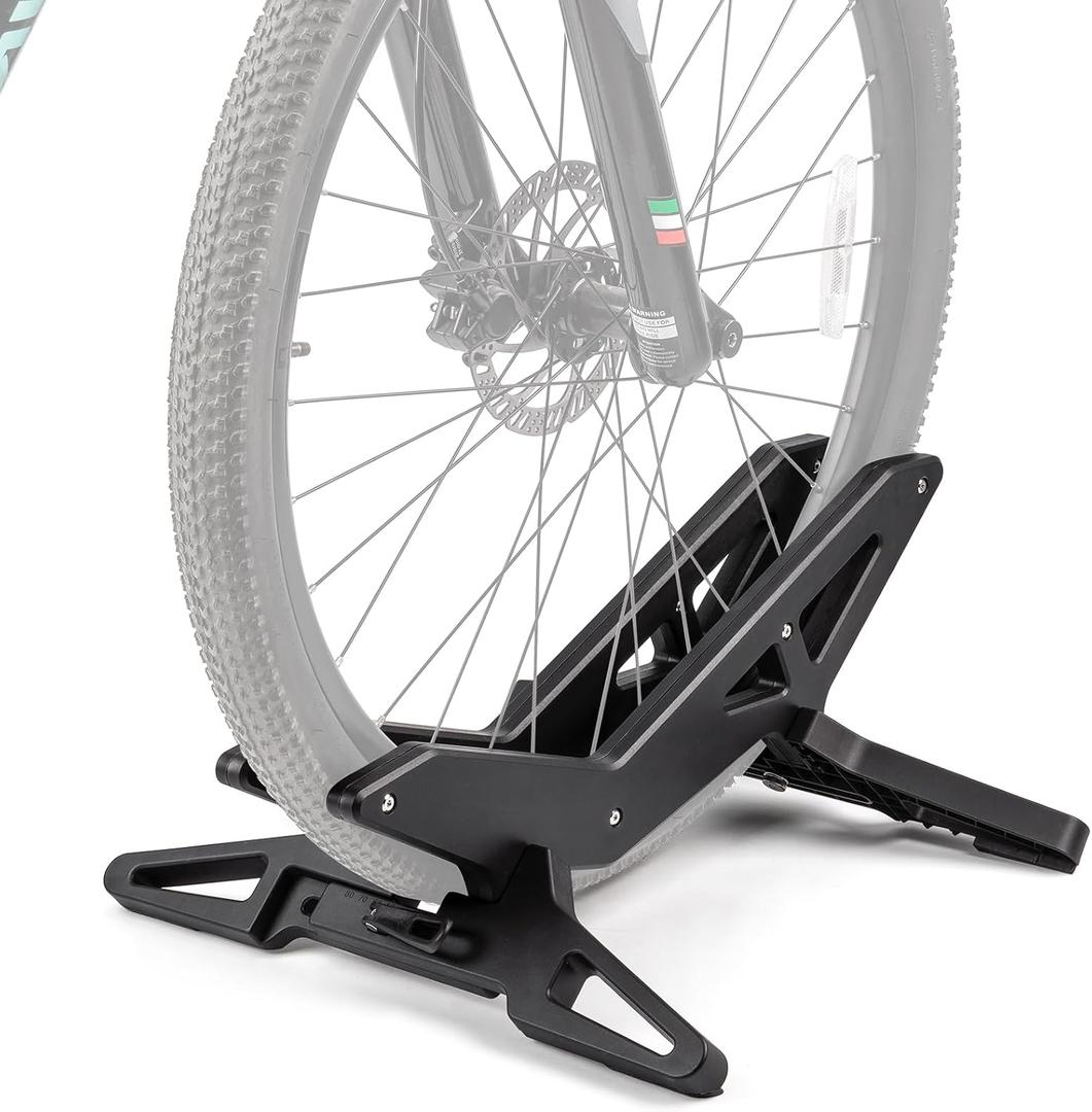 CXWXC Bike Floor Stand - Bicycle Parking Stand Fit 16"-29" Wheel, Adjustable Bike Floor Rack Stand for all 30-80mm Wide Tires (Black)