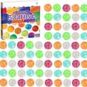 100PCS Small Glitter Bouncy Balls for Kids 5 Assorted Colors Mini Rubber Bounce Balls Bulk for Party Favors, Easter Goodie Bags Stuffers, Pinata Stuffers, Halloween Christmas (Glitter)