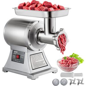 VEVOR Commercial Meat Grinder, 550LB/h 1100W Electric Meat Mincer, ETL Approved Heavy Duty Industrial Meat Mincer Machine