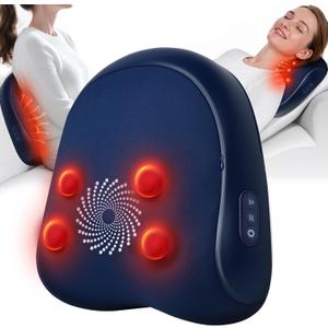 Shiatsu Back and Neck Massager with Heat  Deep Kneading Massage Pillow for Relaxation  Corded Design for Full Body Use  Gift for Loved Ones