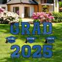 Tatuo 11 Pcs Graduation Yard Sign Decorations Congrats Graduation Lawn Signs 2025 Grad Yard Decor with 23 Stakes for Outdoor Grad Party(Simple Style,Blue)