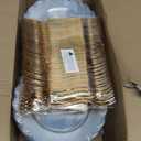 LIYH 200 Pcs Clear Plastic Plates and Gold Forks Disposable Dessert Plates 7.5" Clear Cake Plate,Baby Shower Plate Set for Weddings Birthday Bridal Showers Afternoon Tea (200Pcs(100 Guests))