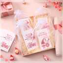 36 Set Valentine's Day Mini Gnomes Figurines Valentines Exchange Gifts Bulk Miniature Gnome Statues with Cards and Organza Bag Tiny Dwarf Figures to Hide for Classroom School Party Favor