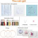 Myfelicity Easter Embroidery Kit for Beginners – 3 Unique Spring Designs (Rabbit, Rooster & Easter Egg), Soft Floss, Hoops & Step-by-Step Guide – Stress Relief Craft Gift for Her, Kids & Craft Lovers
