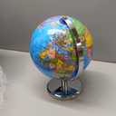 8 Inch World Globe with Stand, 360° Spinning Earth Map for Desk, Detailed Geographic Sphere for Office, Study, Travel Planning and Home Display