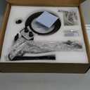 HITTI 12X & 30X Magnifying Glass with Light, New Upgrade Infinite Color and Brightness Desk Lamp & Clamp, 2-in-1 LED Lighted Magnifier Stand for Craft Reading Hobby Soldering Puzzle Close Work- Black