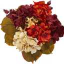 Nearly Natural 16 in. Autumn Hydrangea Berry Bouquet Artificial Flower (Set of 2)
