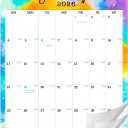 2026-2027 Wall Calendar, 18-Month Large Hanging Wall Calendar 2026-2027, Jan. 2026 - Jun. 2027, 12" x 17" Large Calendar 2026 with Twin-Wire Planner for Home & Office Organization, with Stickers (Colorful Ink Wash)