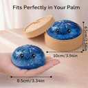 Glitter Dumpling Squishy Mystery Box Squeeze Toy, Easter Squishy Dumpling Fidget Toys for Adults, Stress Relief Sensory Toy(Deepblue)