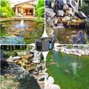 POPOSOAP Pond Filter for Outdoor Ponds, Small Filter Box with Filter Pads, 10 Bio-Balls & Ceramic Rings for Outdoor Pond Pump Submersible Fountain Pump