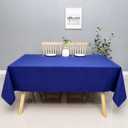Wewoch Royal Blue Rectangle Tablecloth Water Resistant Washable Polyester Table Cloth for Dining,Kitchen, Parties Weddings and Outdoor Use 60 Inch by 84 Inch, Royal Blue