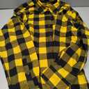 Cromoncent Men's Casual Plaid Flannel Long Sleeve Button Down Shirt Size 2XL